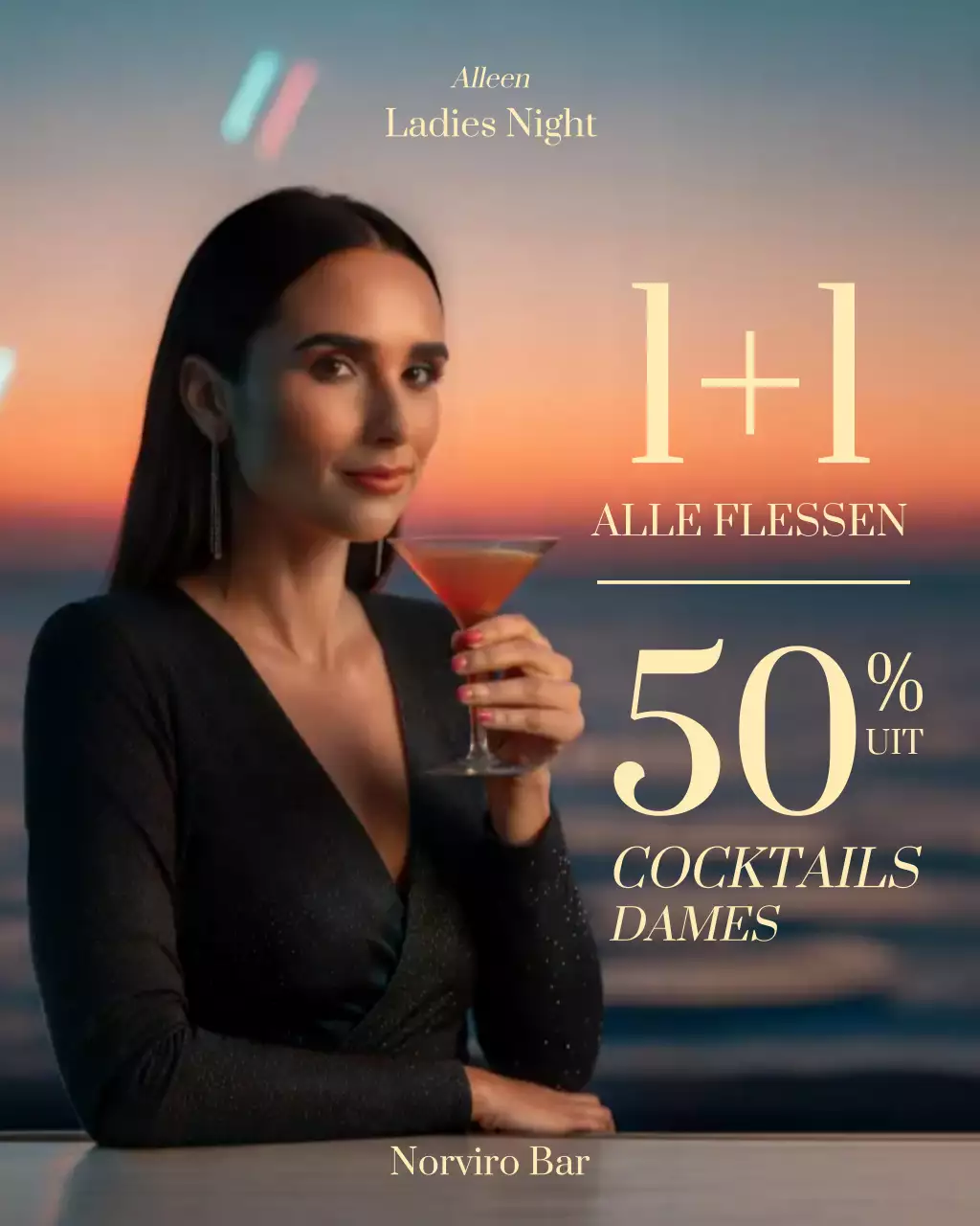 Instagram-bericht voor de promotie van Orange Elegant Cocktail