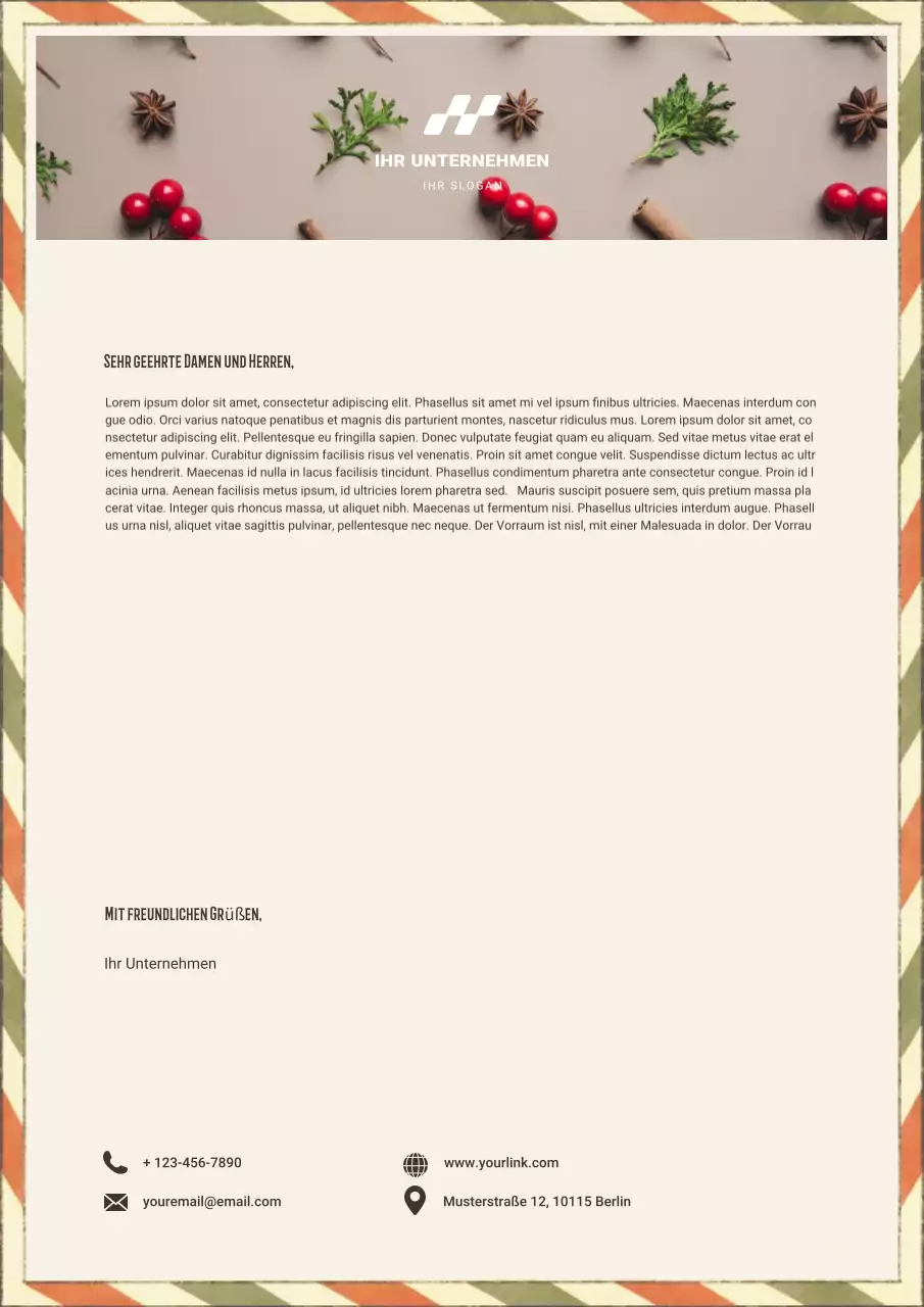 Beiges, ruhiges Weihnachtsbriefpapier-Poster