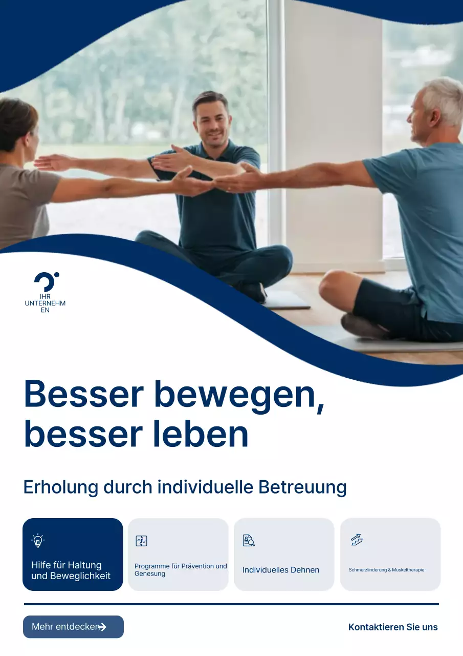 blaue moderne Wellness-Aktion