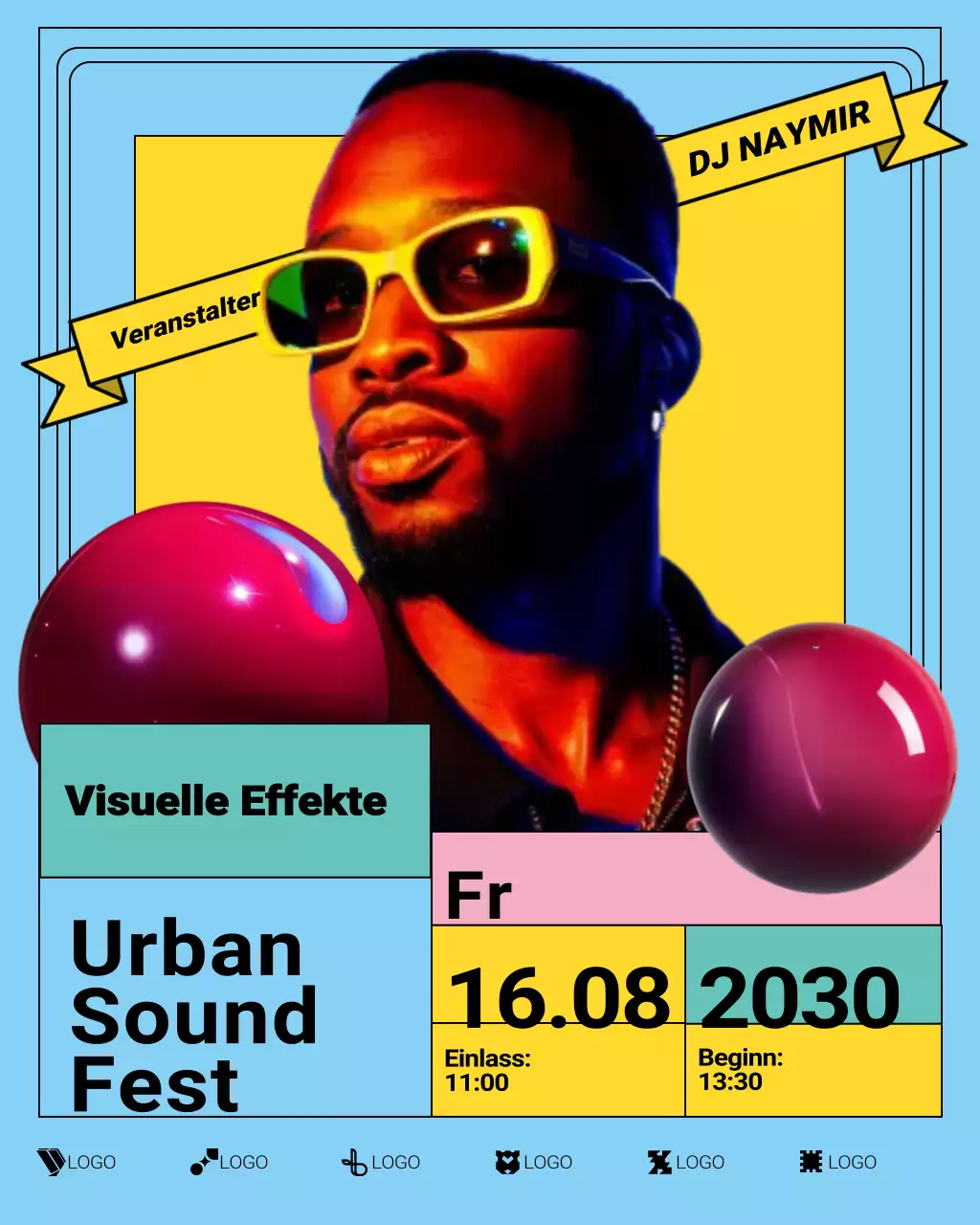 Ankündigung des Blue Urban Music Festivals auf Instagram