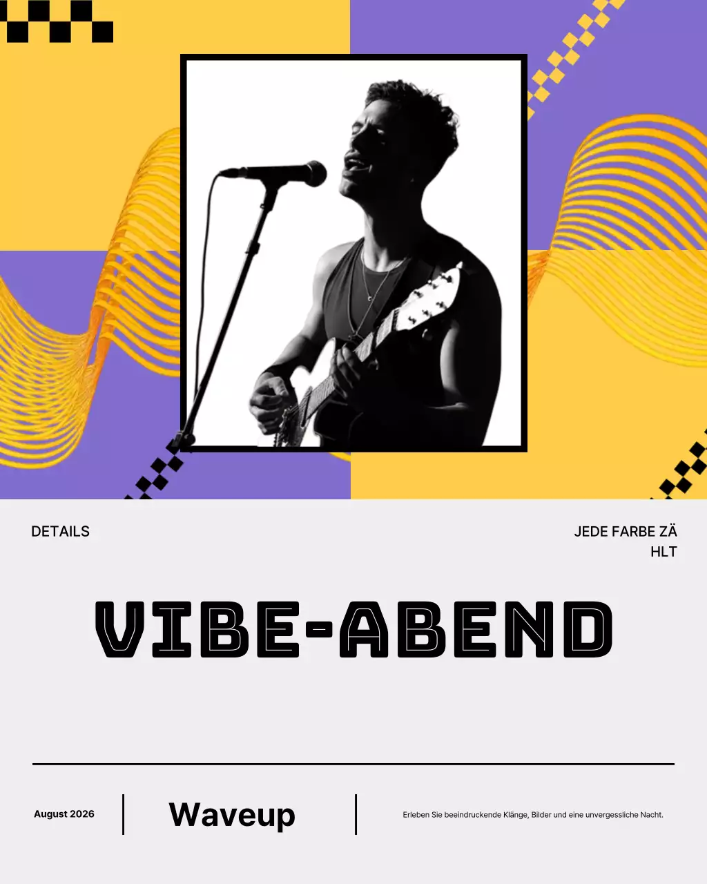 Instagram-Post zum Purple Retro Music Event