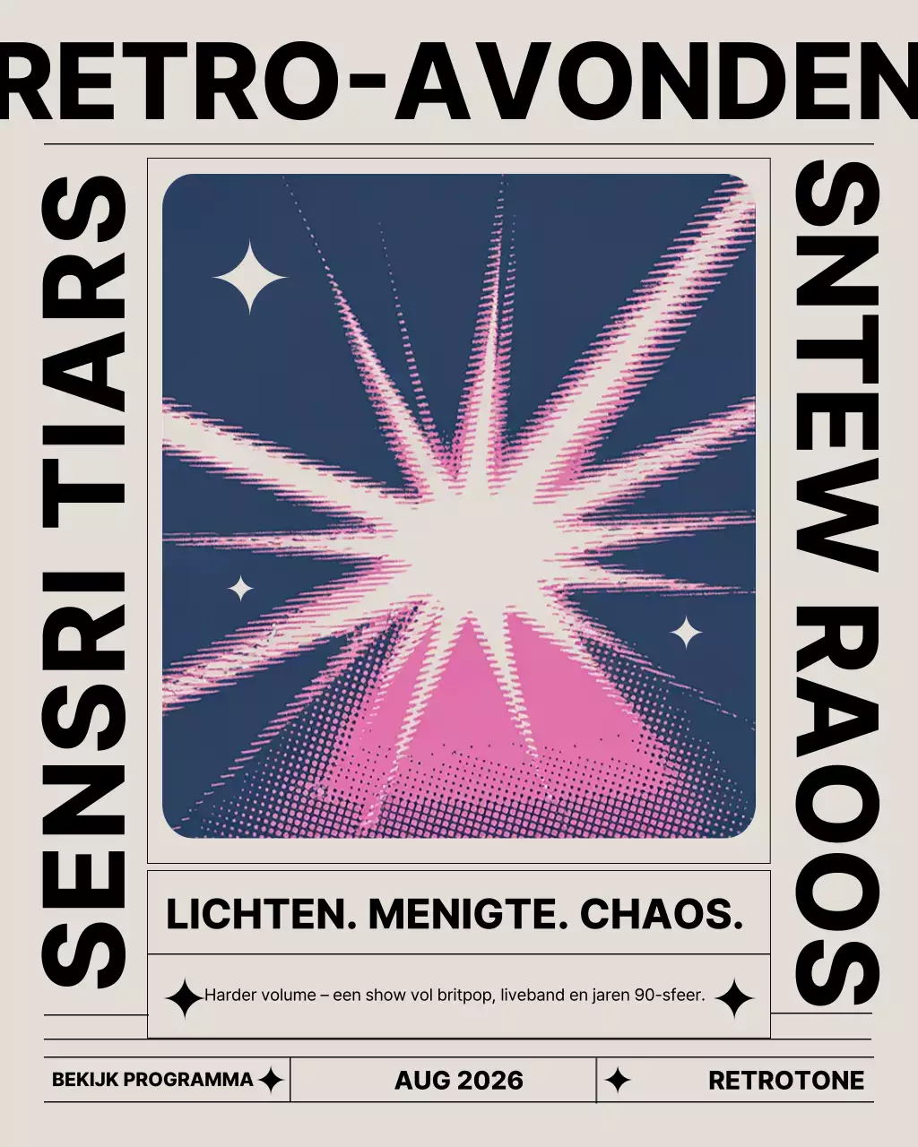 Instagram-bericht van Pink Retro Music-evenement