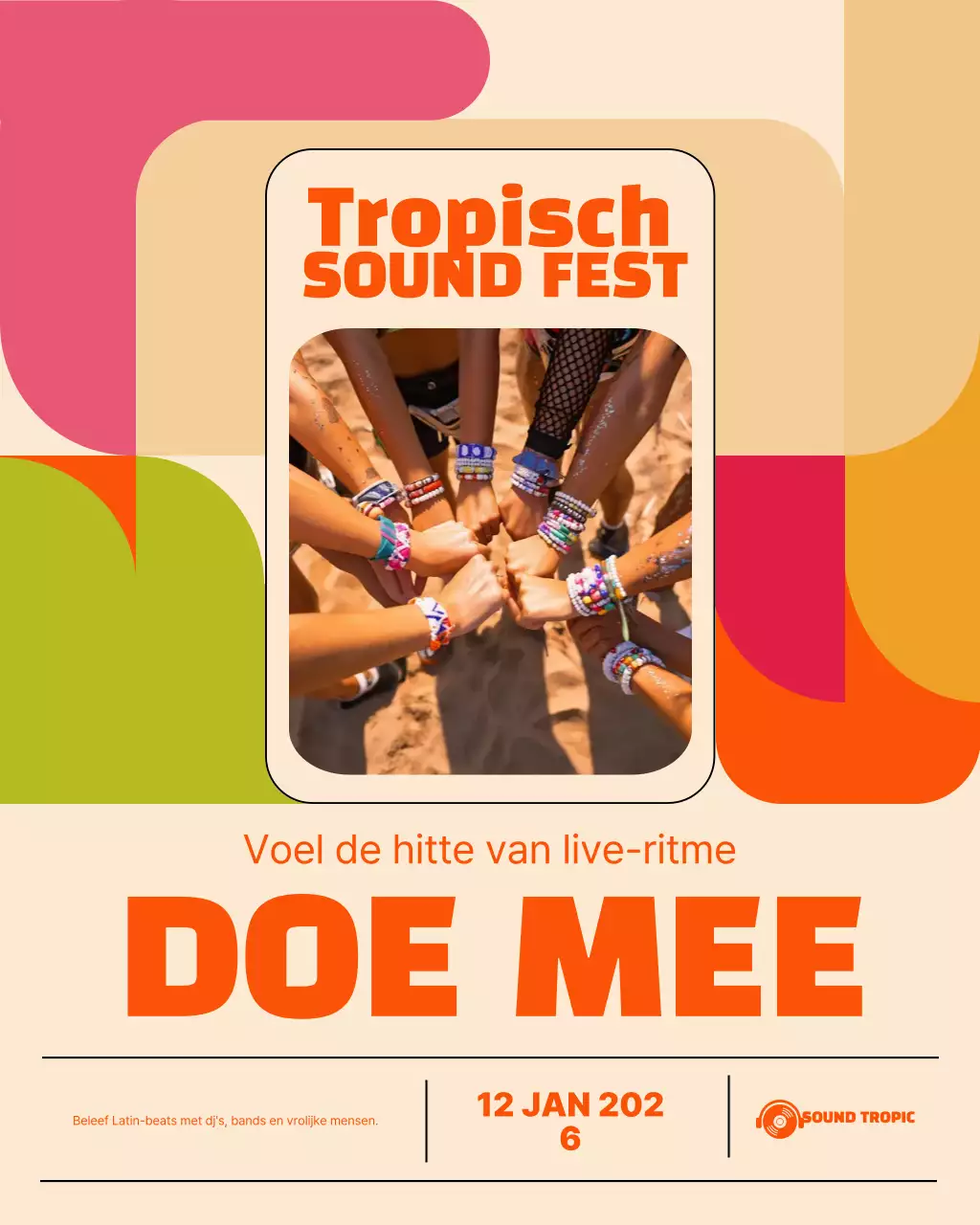 Beige Retro Muziekevenement Instagram-bericht