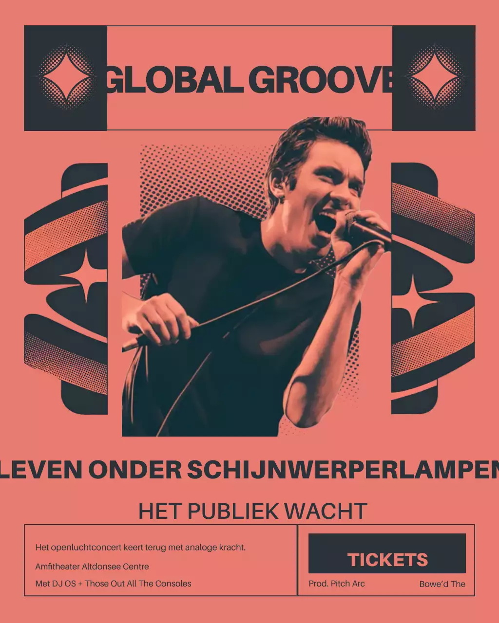 Coral Retro Music Promotie Instagram Post