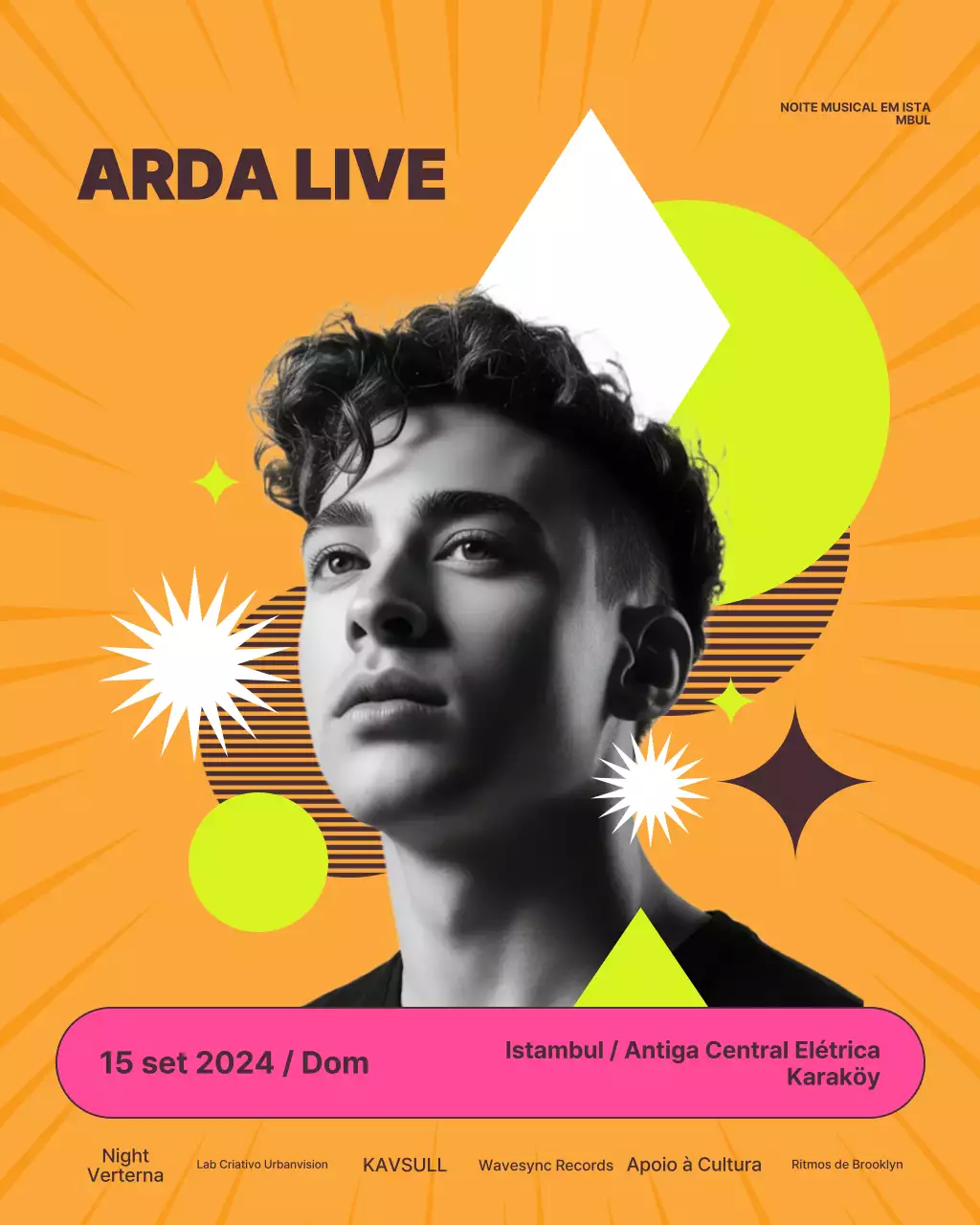 Postagem do Instagram sobre o evento Orange Modern Music