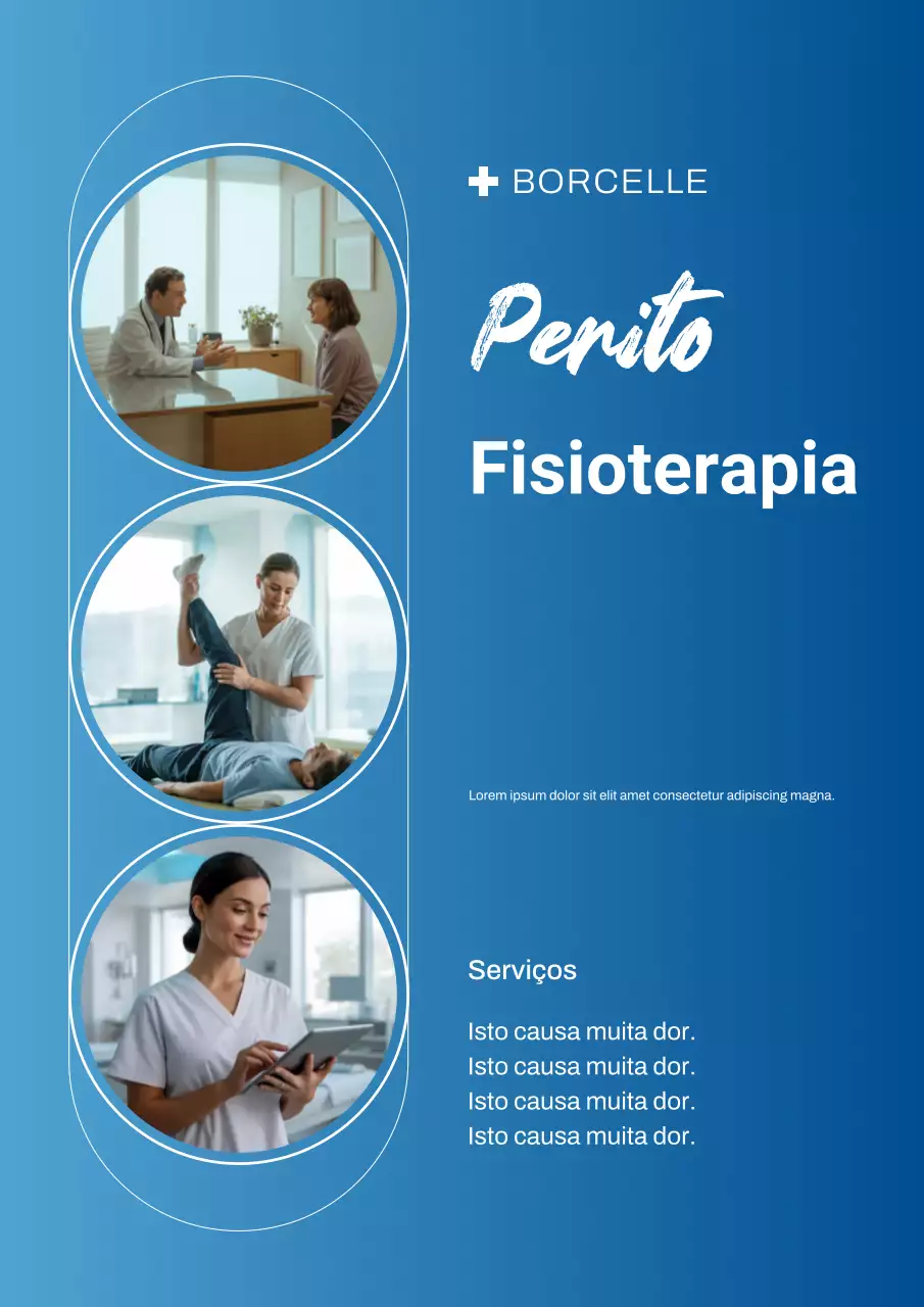 anúncio de terapia moderna azul