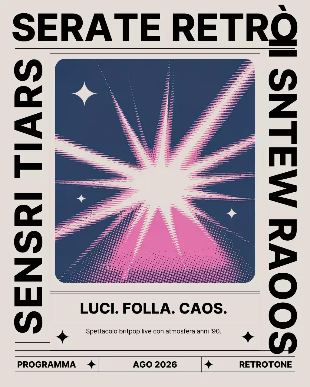 Post Instagram dell'evento Pink Retro Music