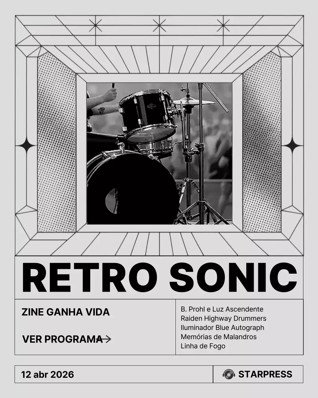 Postagem no Instagram sobre o anúncio da Grey Retro Music