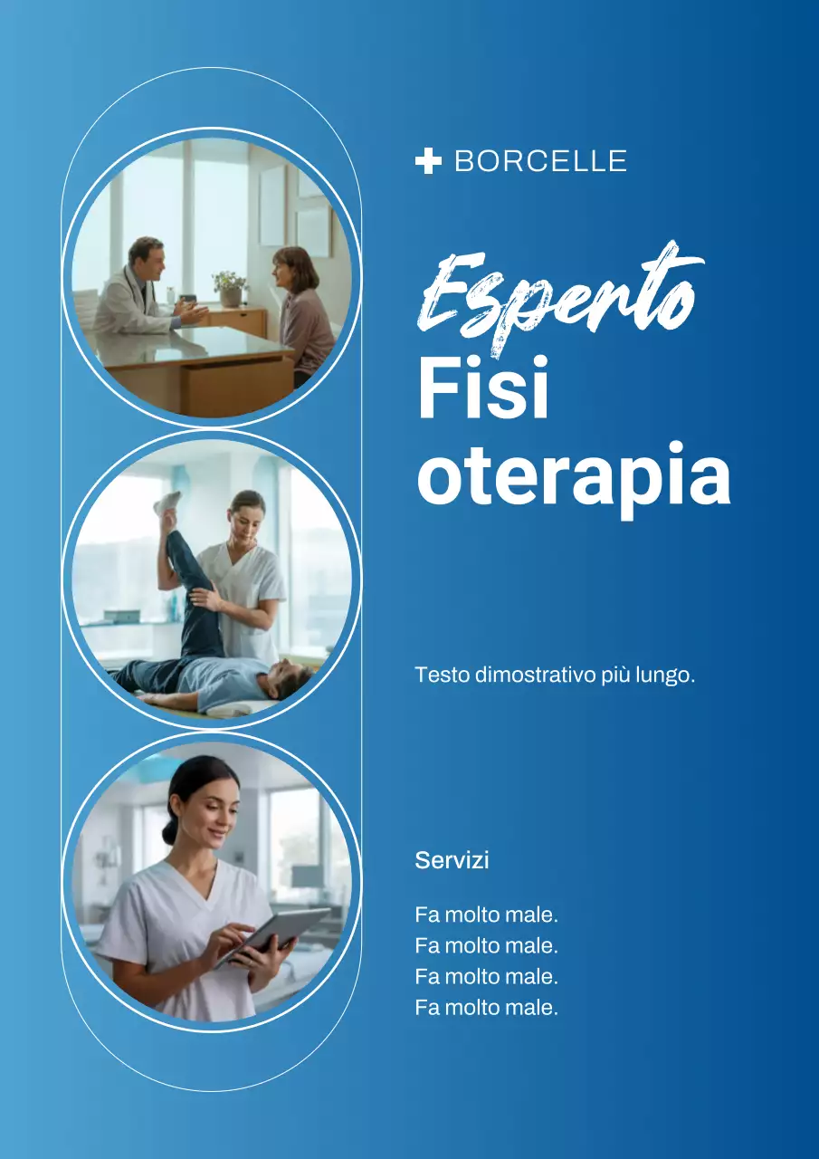 pubblicità della terapia moderna blu