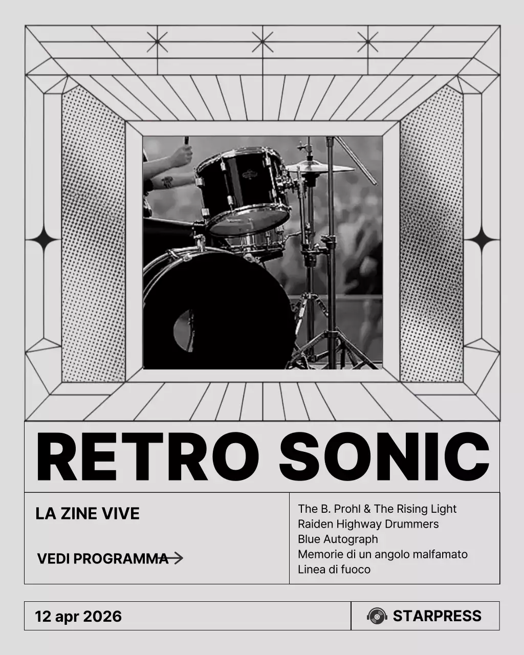 Annuncio di Grey Retro Music su Instagram