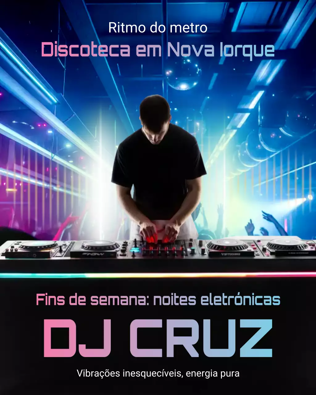 Postagem no Instagram sobre promoção da boate Blue Neon Modern Nightclub