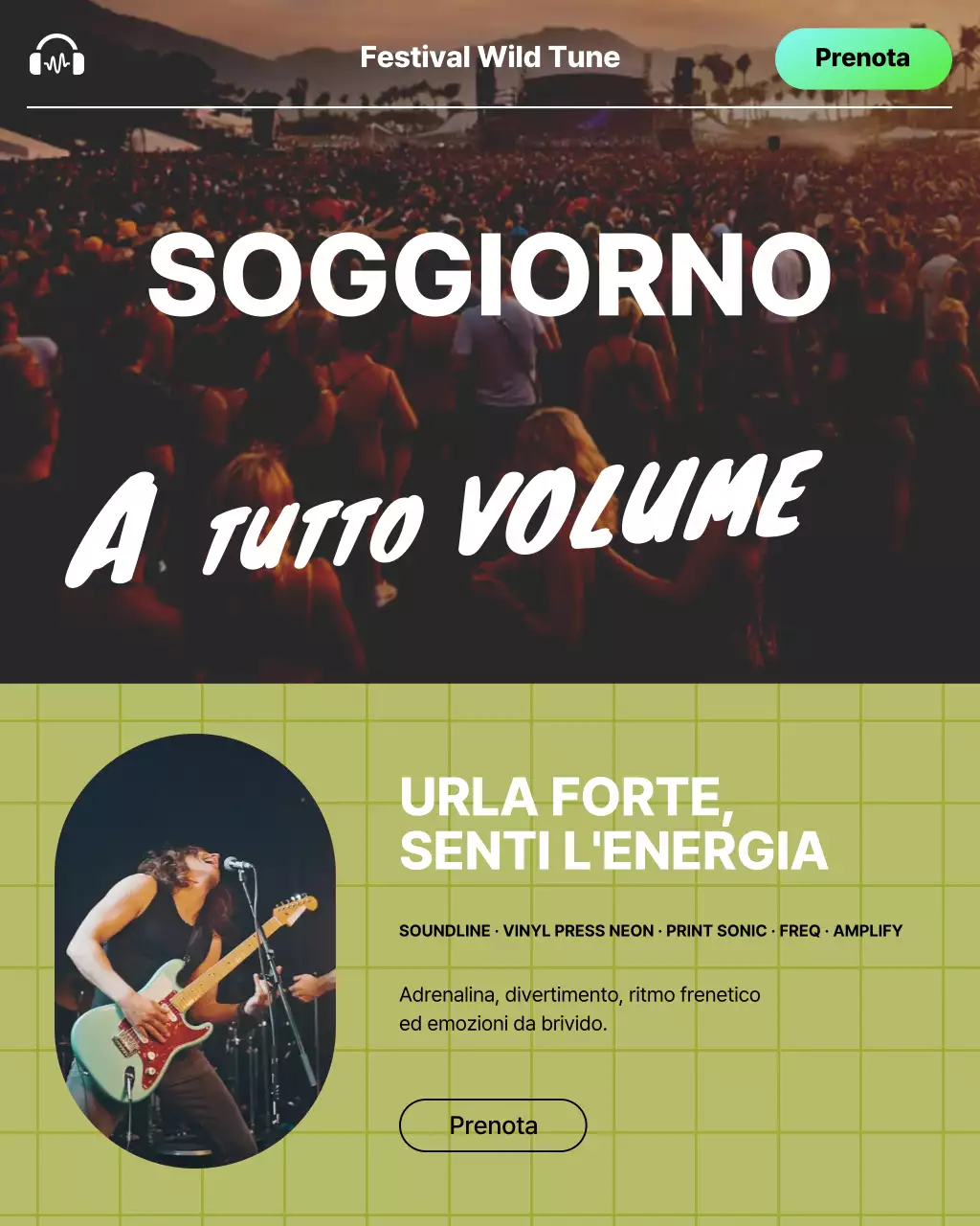 Post di Instagram per la promozione di Green Bold Music