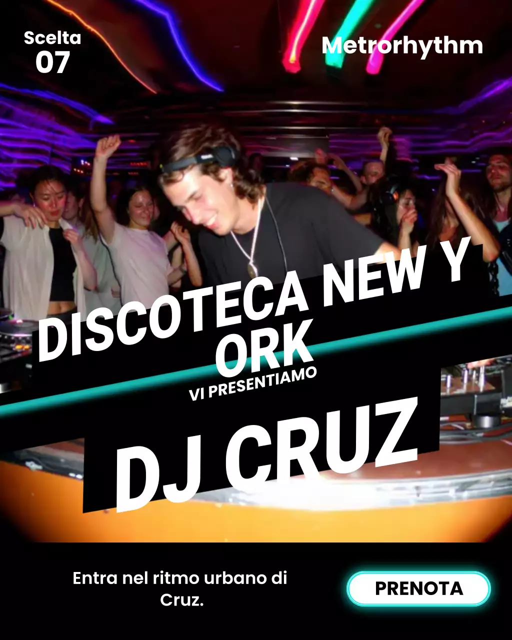 Post di Instagram promozionale del Neon Urban Nightclub