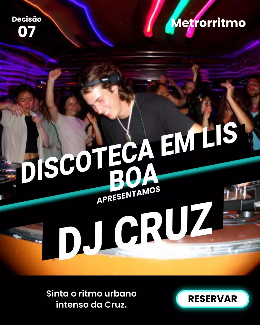 Postagem promocional do Neon Urban Nightclub no Instagram