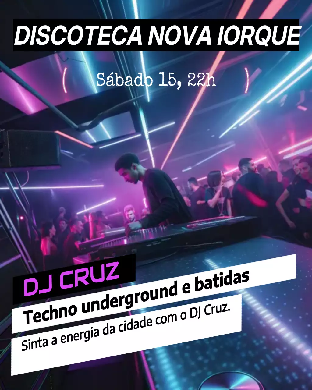 Postagem promocional do Neon Urban Nightclub no Instagram