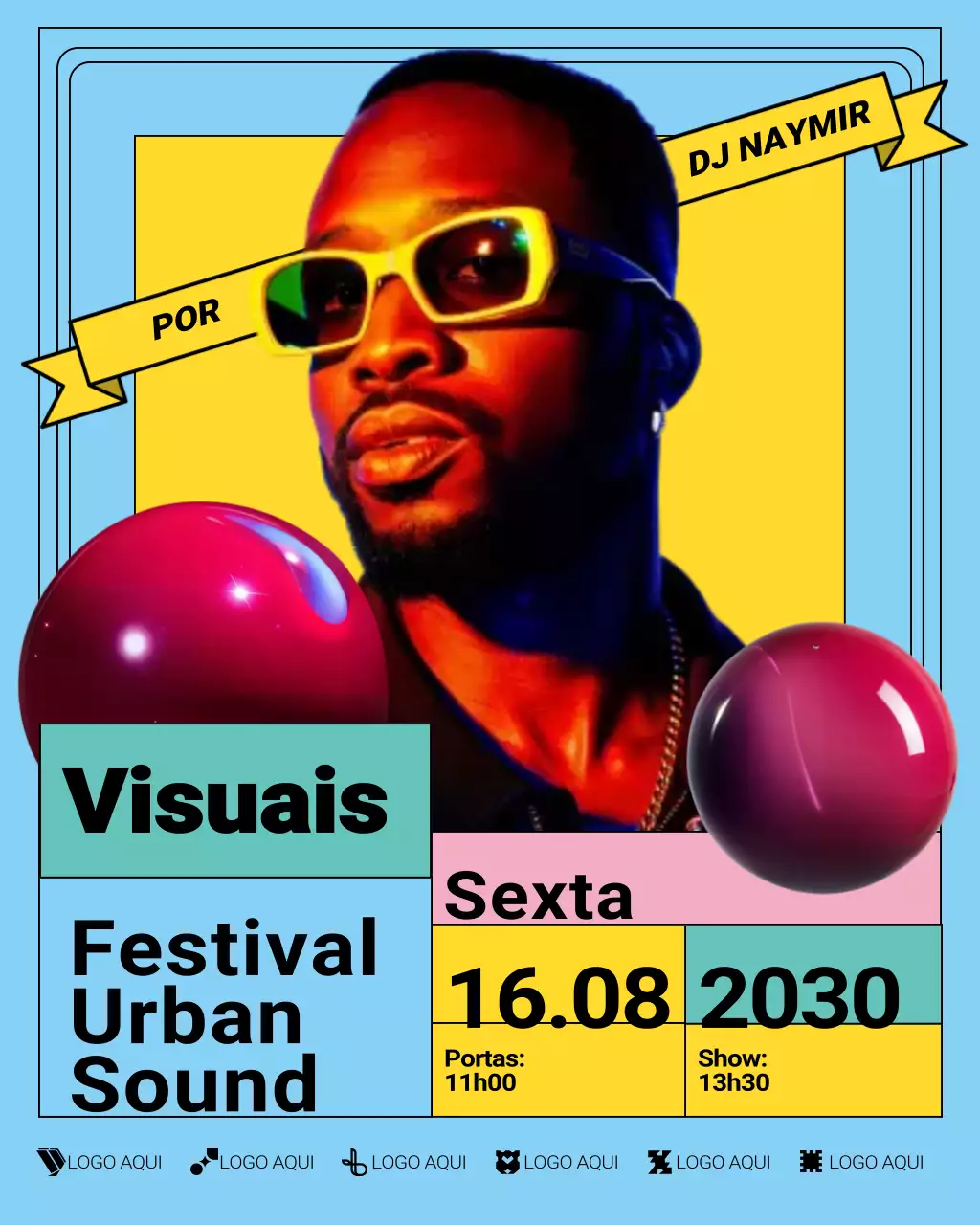 Postagem de anúncio do Blue Urban Music Festival no Instagram
