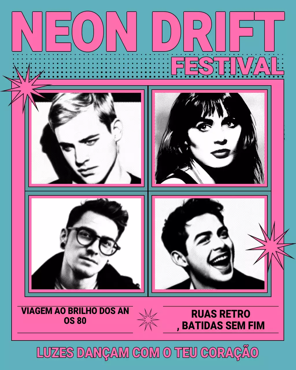 Publicidade do Festival de Música Retrô Pink Tosca no Instagram