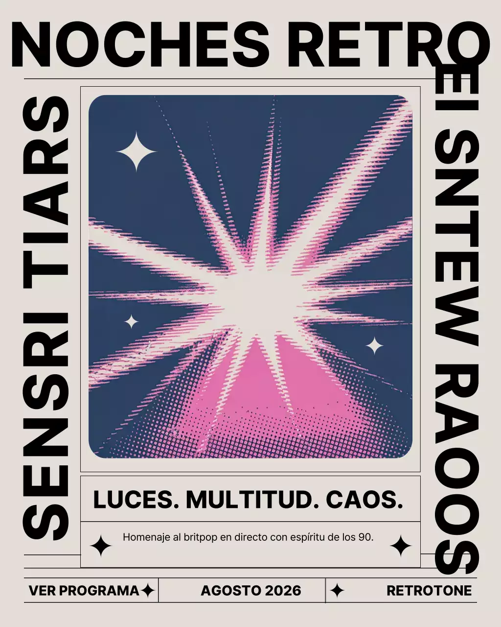 Publicación de Instagram del evento Pink Retro Music