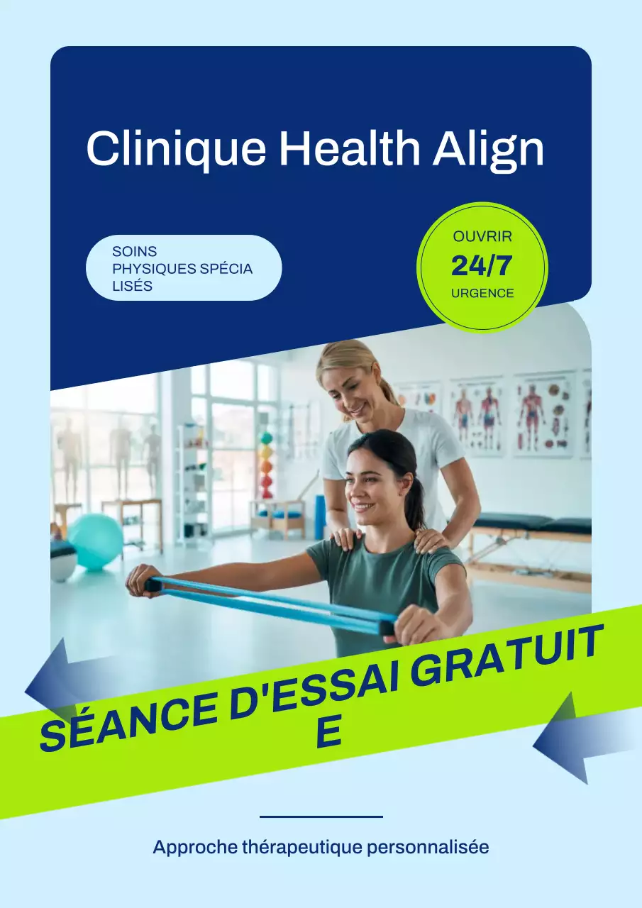 Promotion des soins de santé modernes bleue
