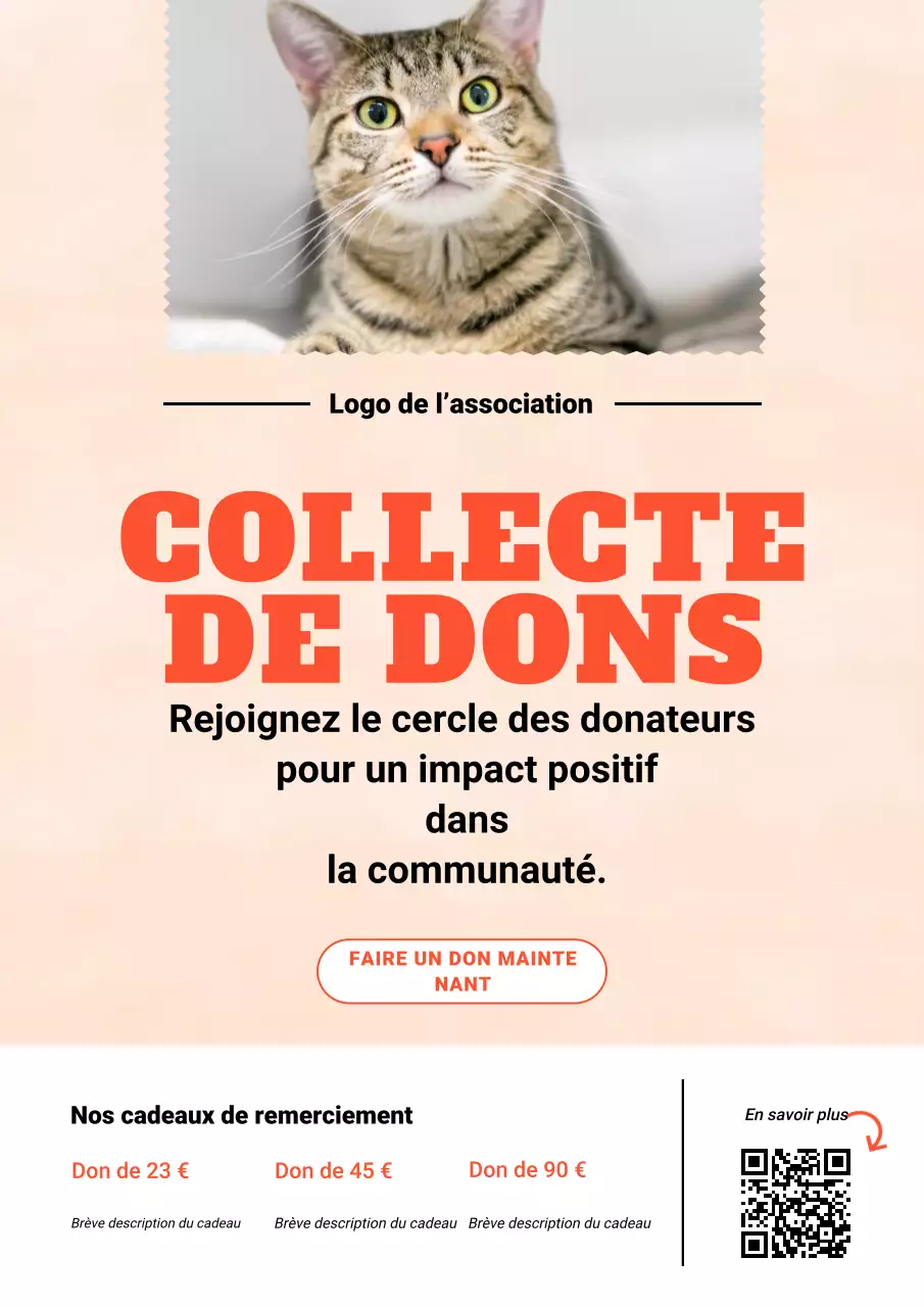 Campagne de dons Orange Modern