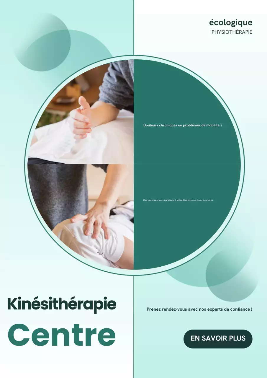 Affiche promotionnelle de la physiothérapie moderne Mint