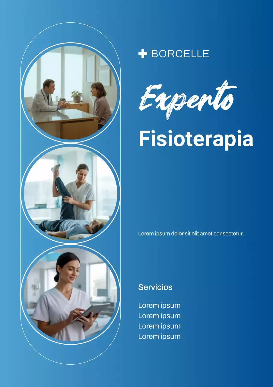 Anuncio de terapia moderna azul