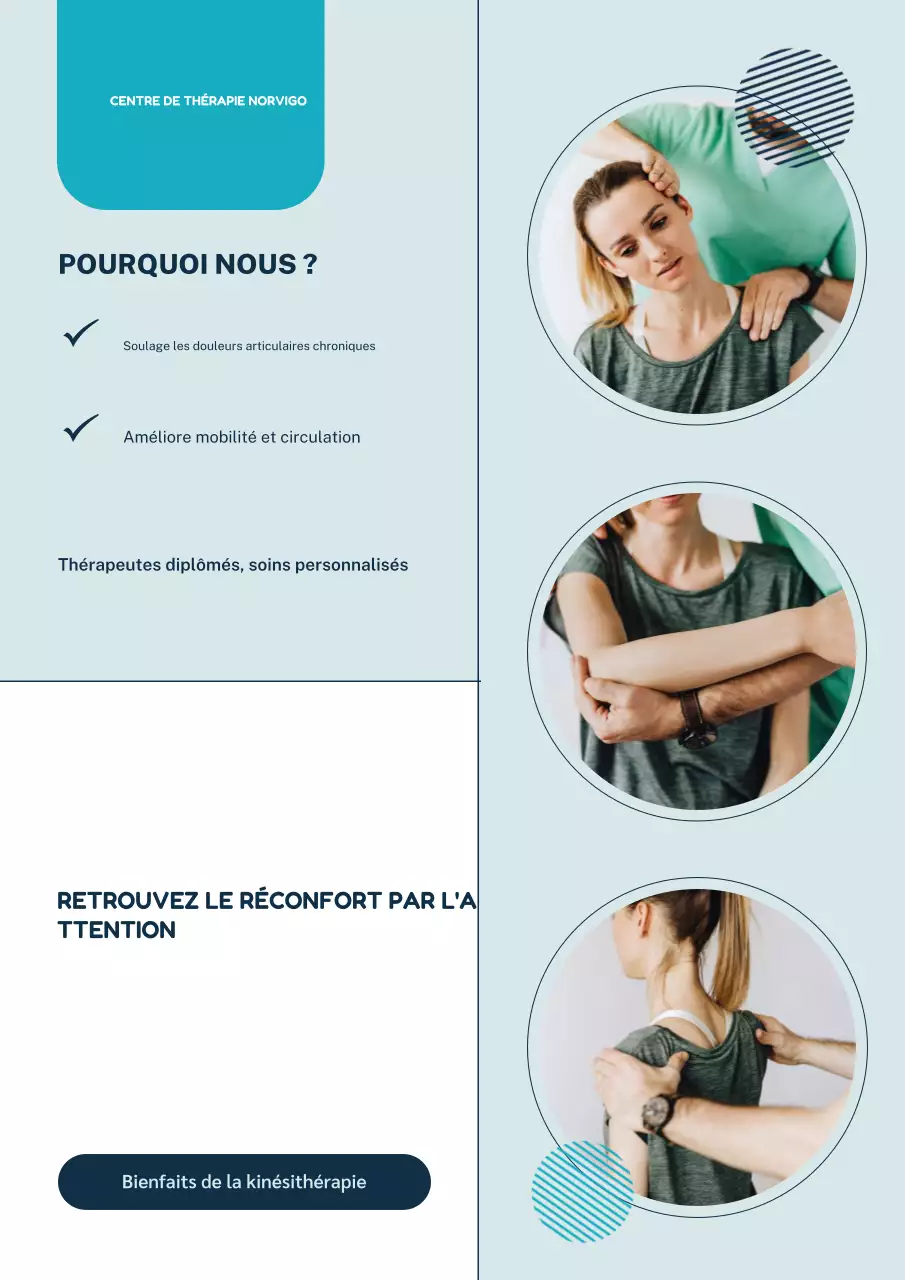 Affiche promotionnelle turquoise pour Modern Therapy