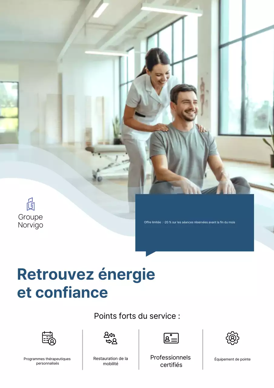 promotion de la physiothérapie moderne blanche