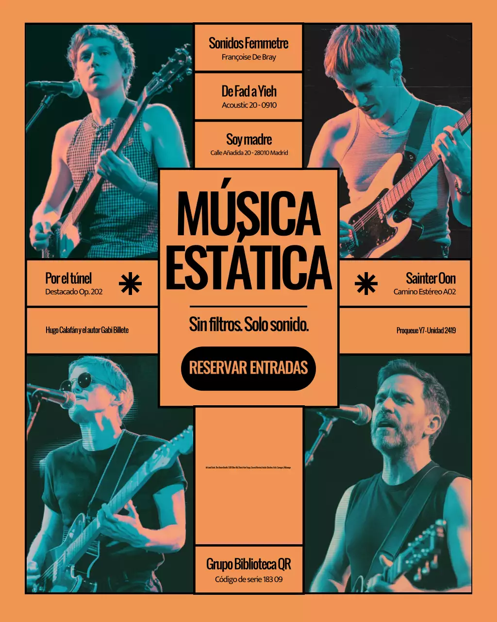 Publicación de Instagram del evento musical retro Orange