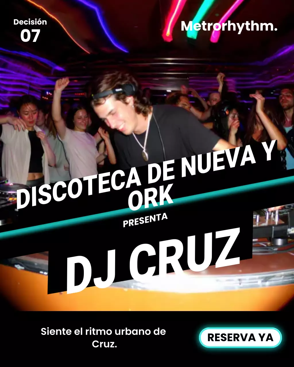 Publicación de Instagram para promocionar el club nocturno Neon Urban