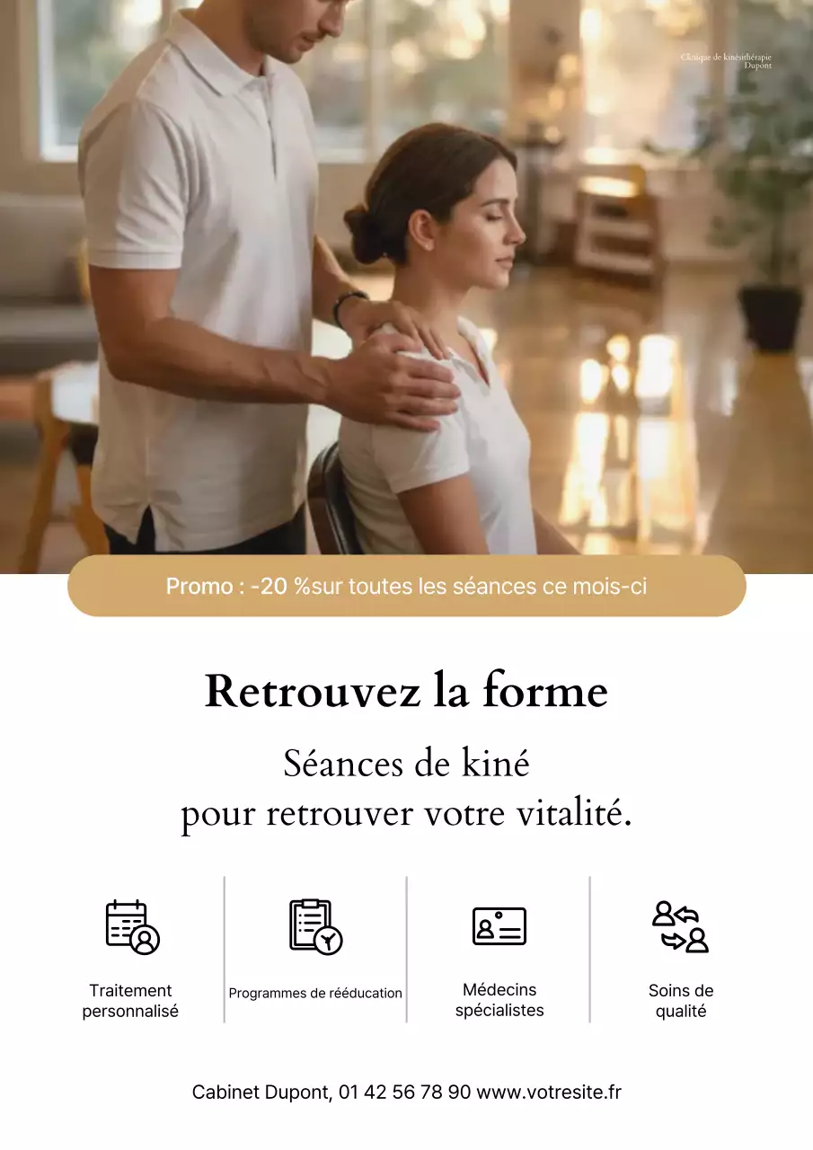 promotion de physiothérapie moderne beige
