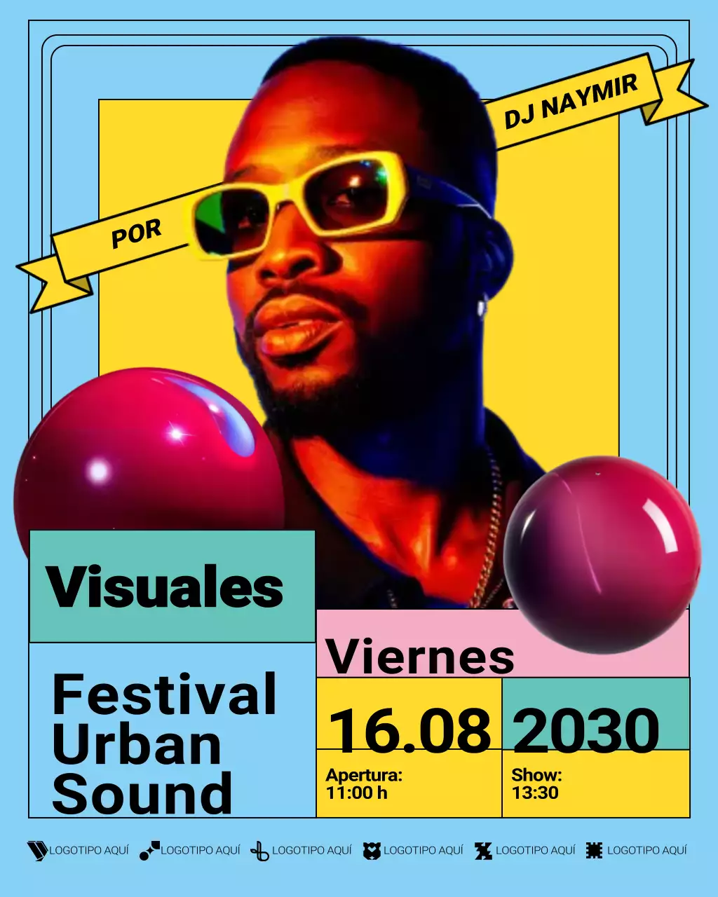 Anuncio del Festival de Música Urbana Azul (publicación en Instagram)