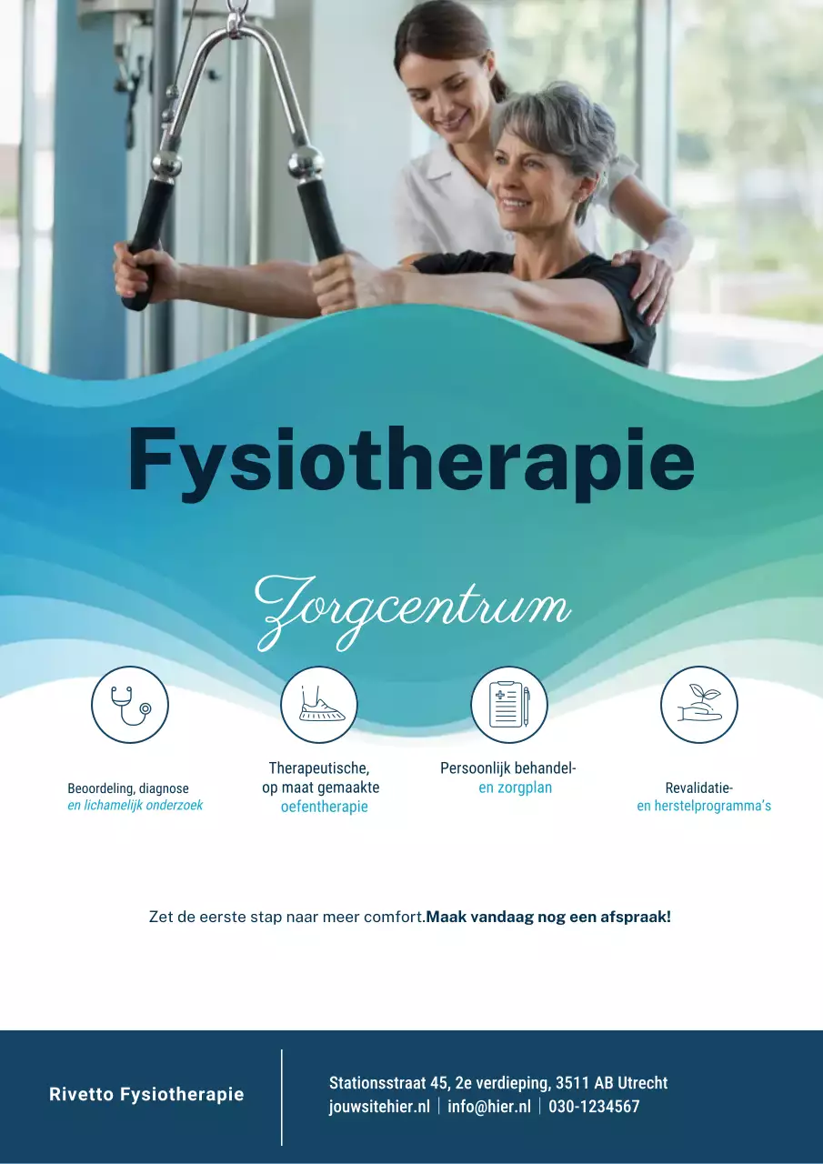 Blauwe Moderne Therapie Promotie