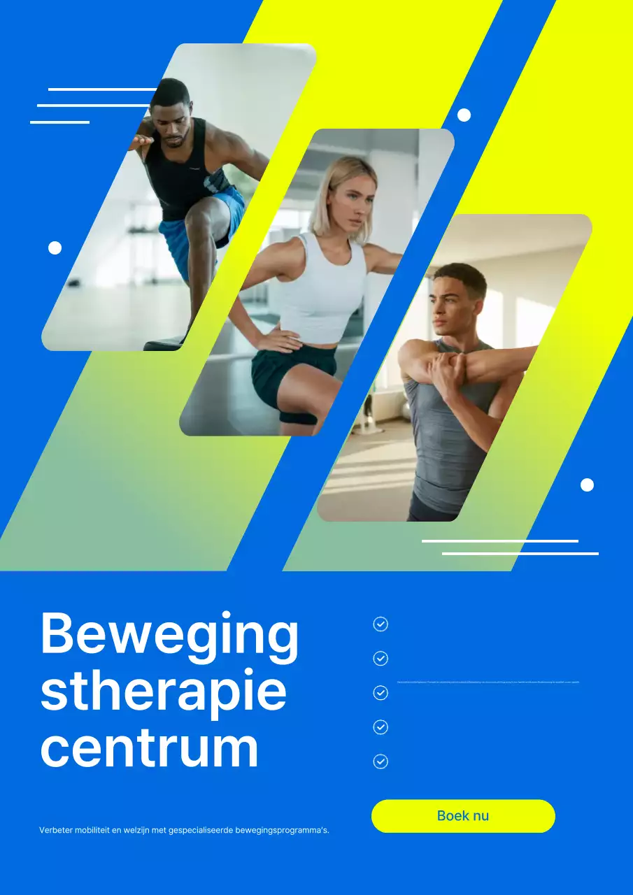 blauwe moderne therapie promotie