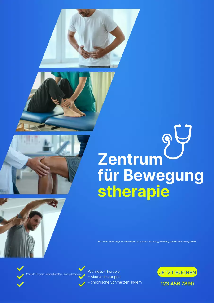 Blaue moderne Therapie-Werbung