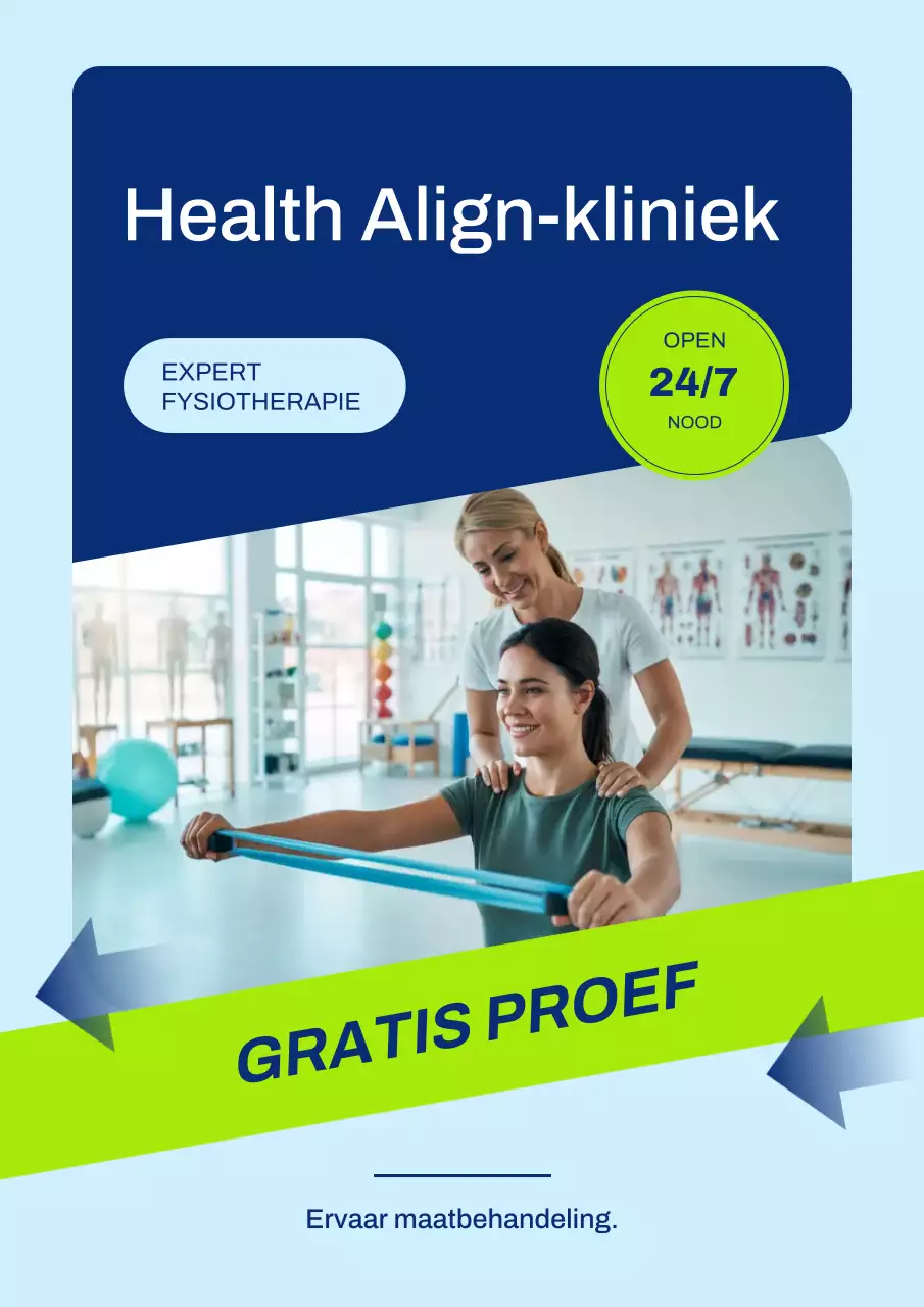 Blauwe moderne gezondheidszorgpromotie