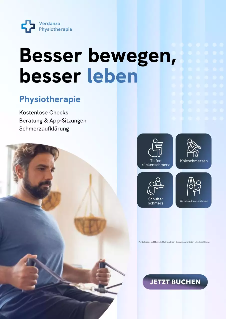 Werbeplakat für moderne Therapie von Blue