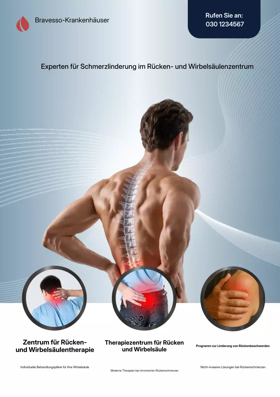 Werbeplakat für modernes Gesundheitswesen von Blue Modern Healthcare