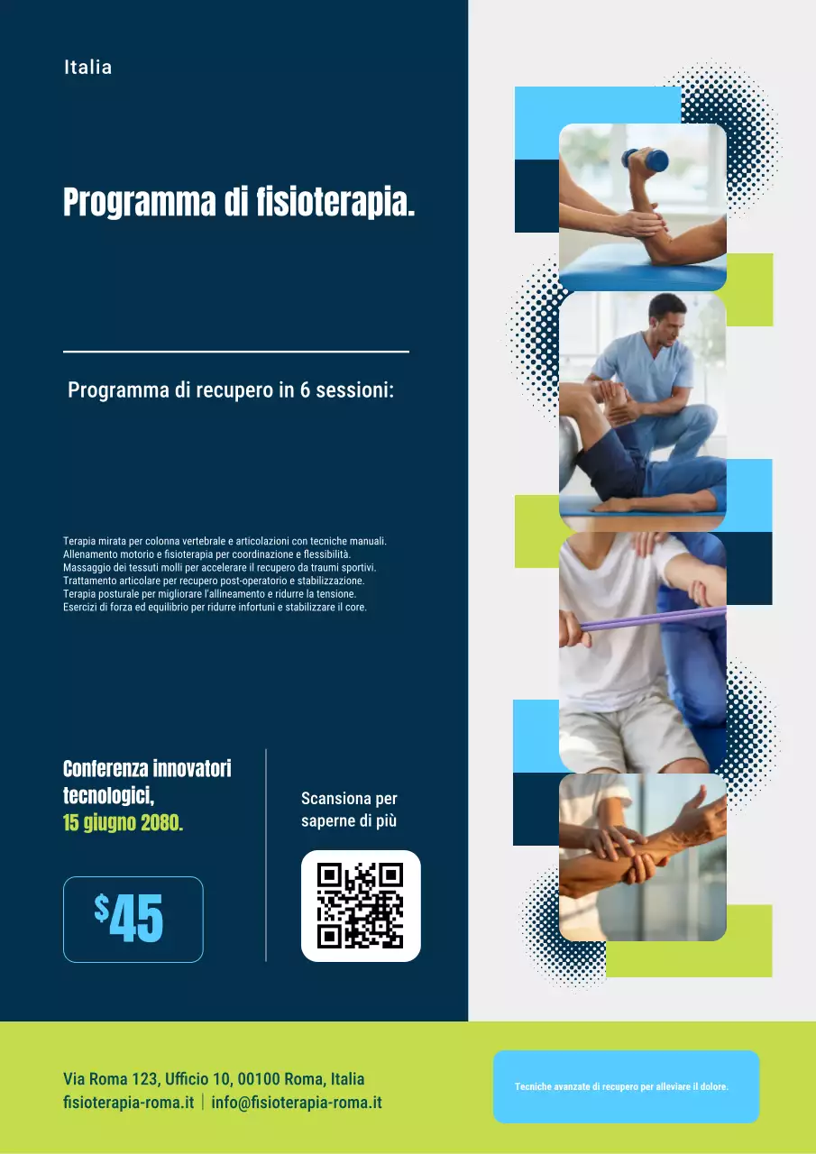 Promozione Fisioterapia Moderna Blu