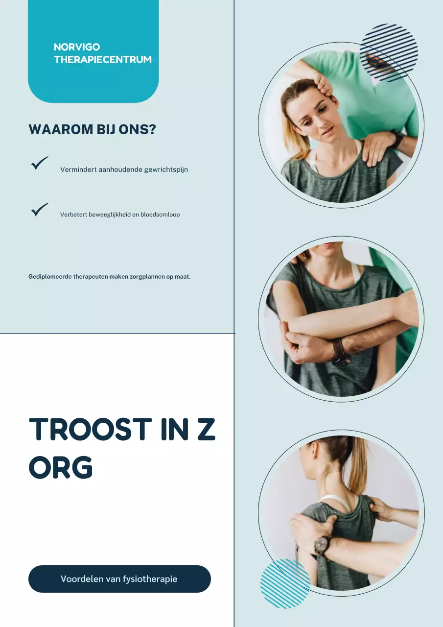 Teal Modern Therapy Promotieposter