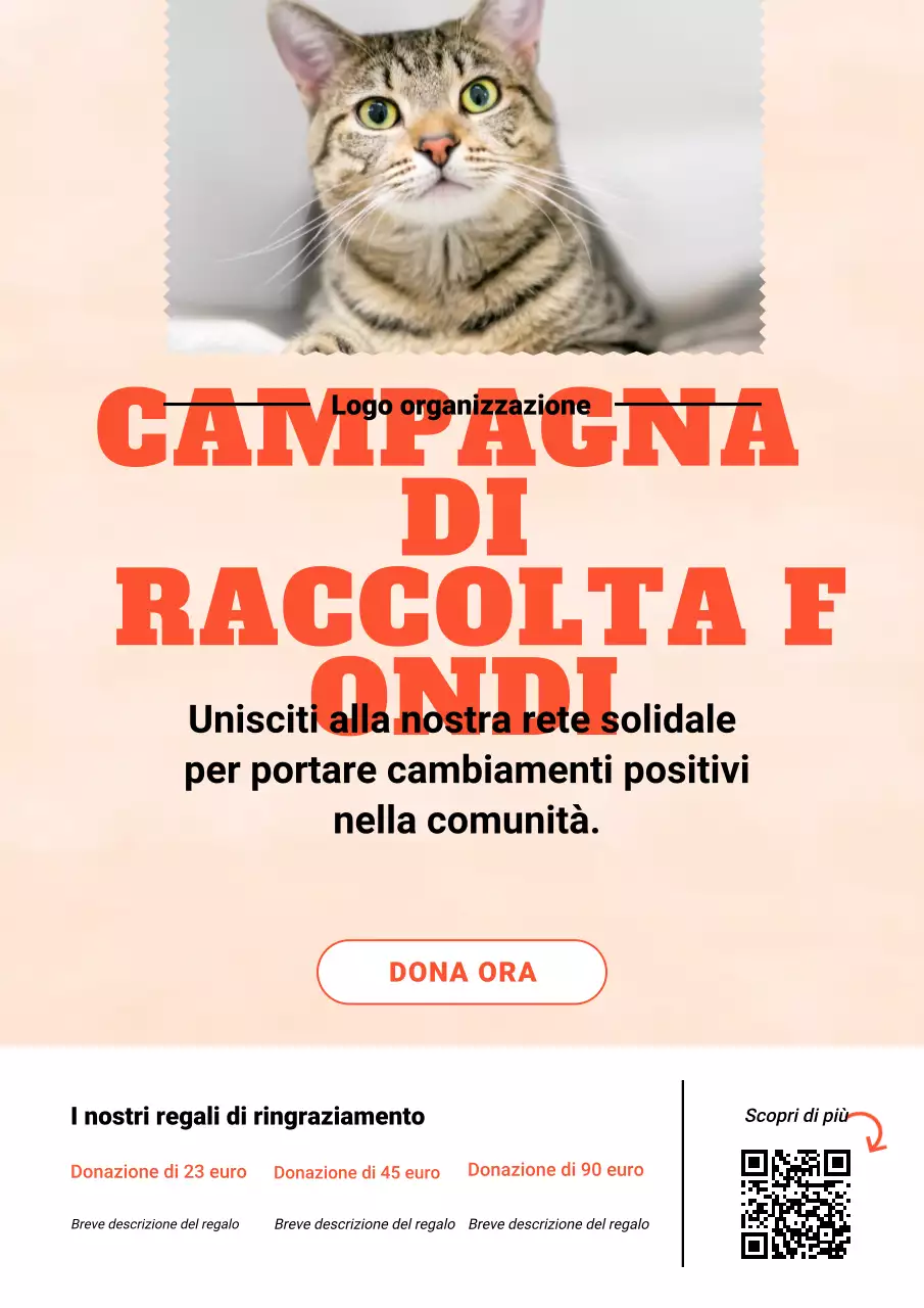 Campagna di donazione Orange Modern