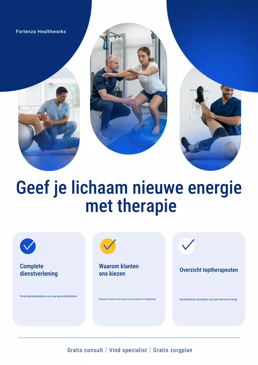 Blauwe Moderne Therapie Promotie