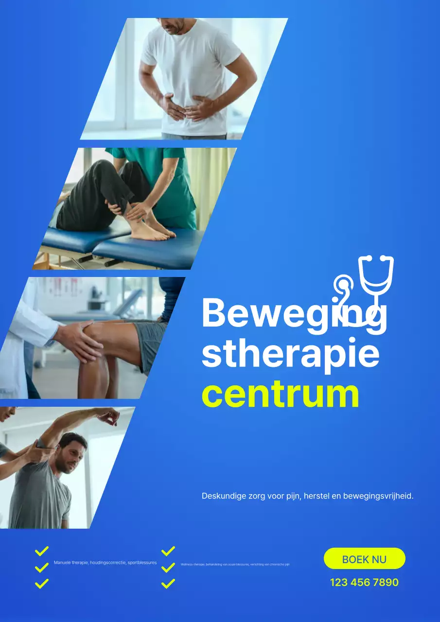 blauwe moderne therapie promotie