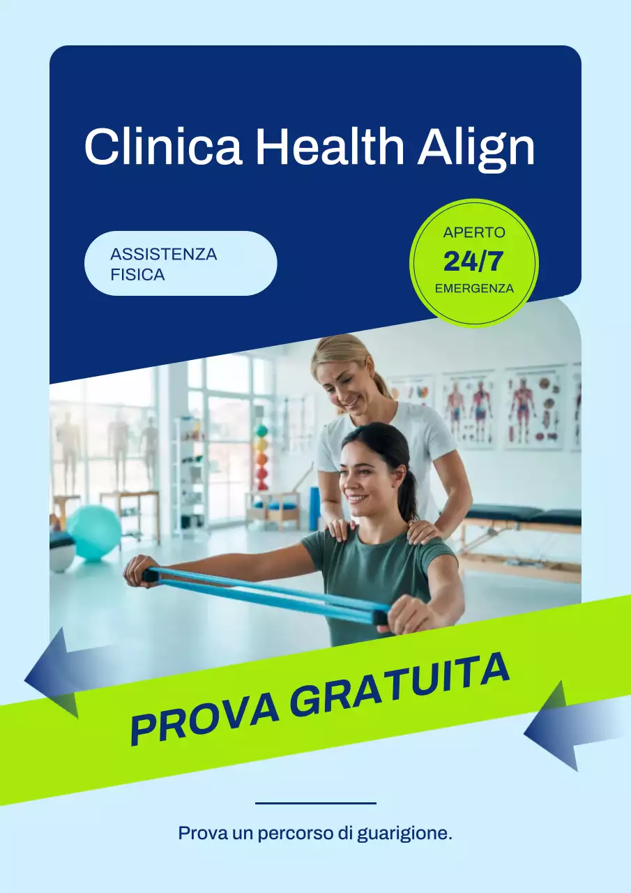 Promozione dell'assistenza sanitaria moderna blu