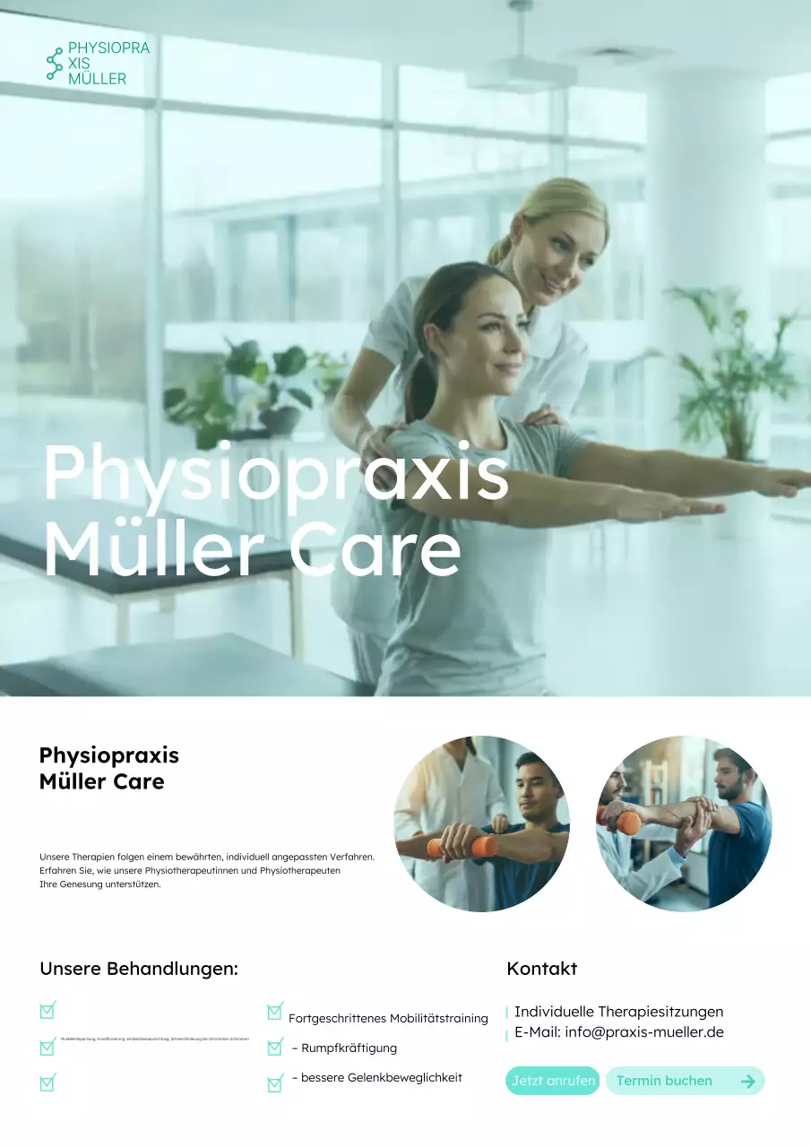 Förderung der modernen weißen Physiotherapie