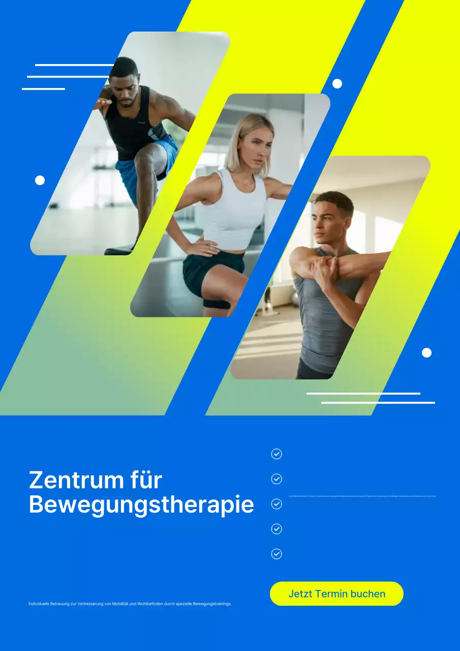 Blaue moderne Therapie-Werbung