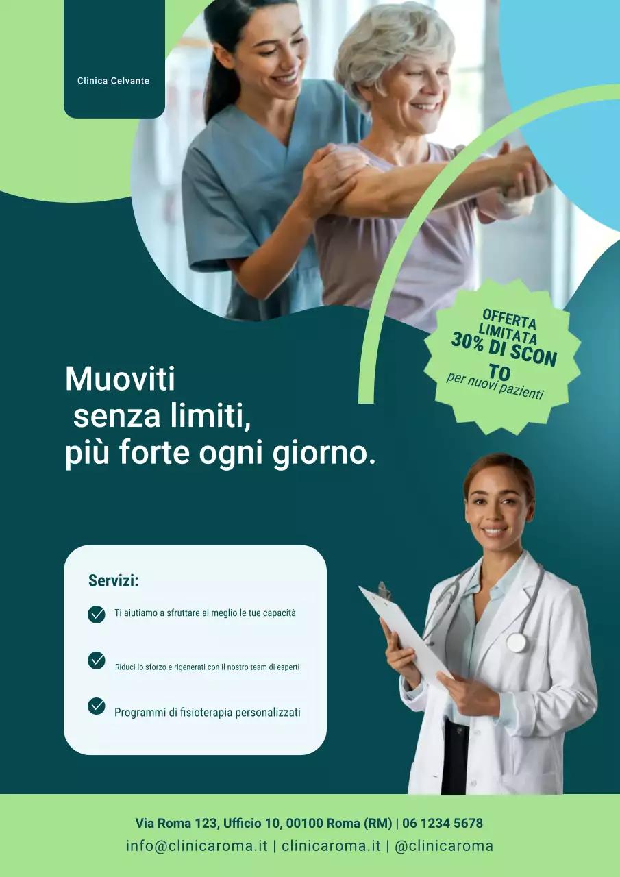 Promozione della fisioterapia moderna verde