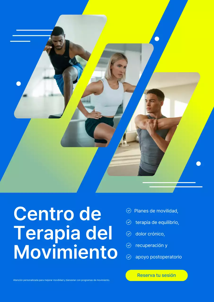Promoción de la terapia moderna azul