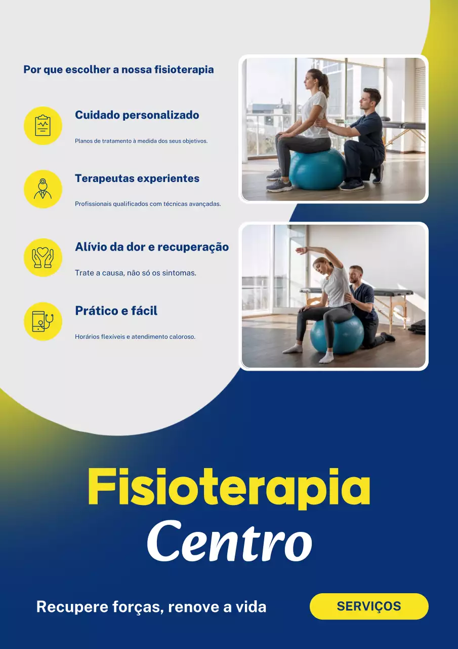 Pôster promocional da Bue Modern Physiotherapy