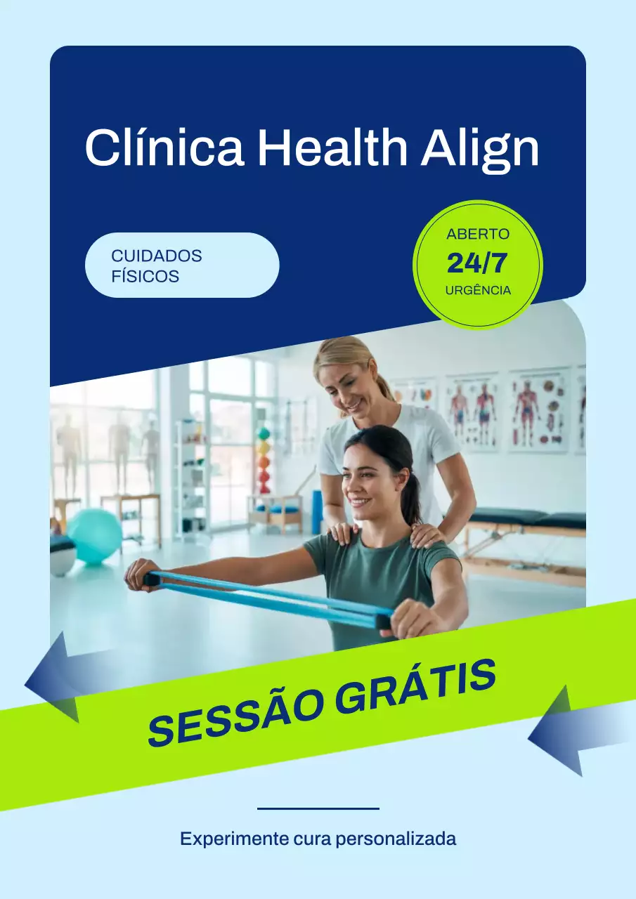 Promoção de saúde moderna azul